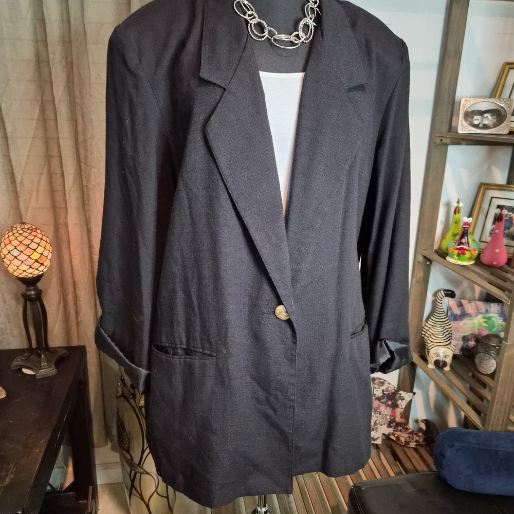 Sag Harbor Vintage Black Blazer #0044